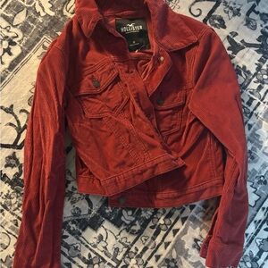 Hollister Women's Vibrant Red Corduroy Jacket